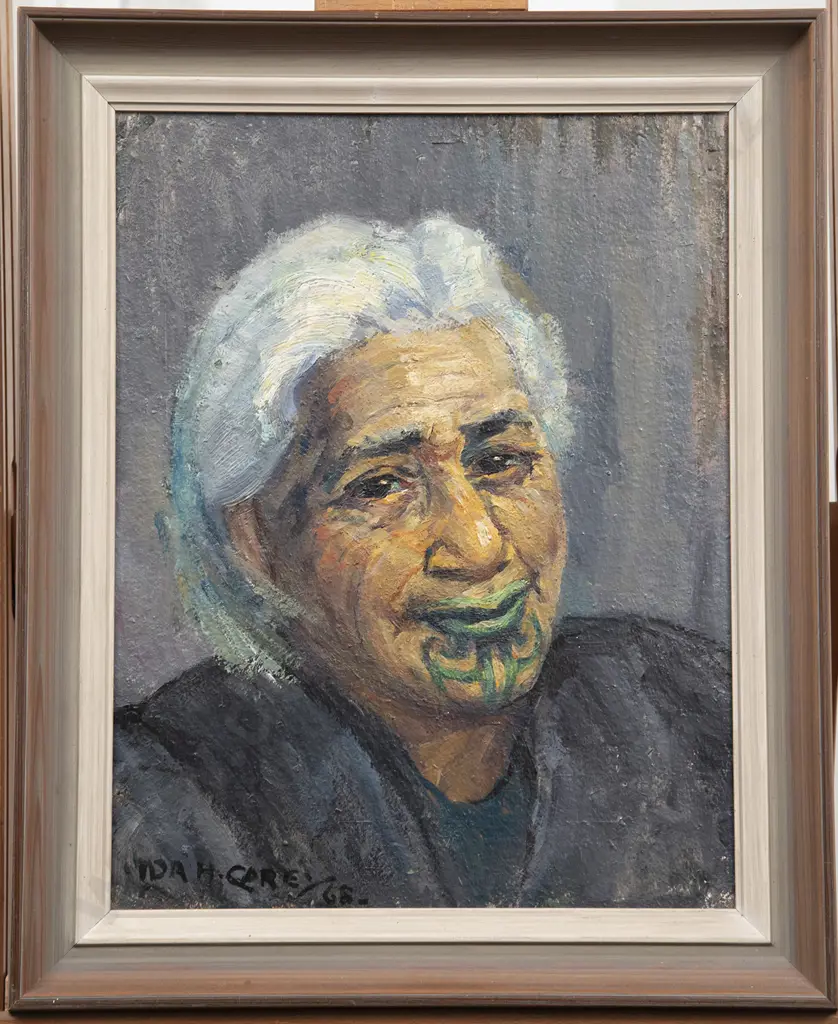 Ida Carey (1891-1982) - Portrait of Maori Woman Image 1++