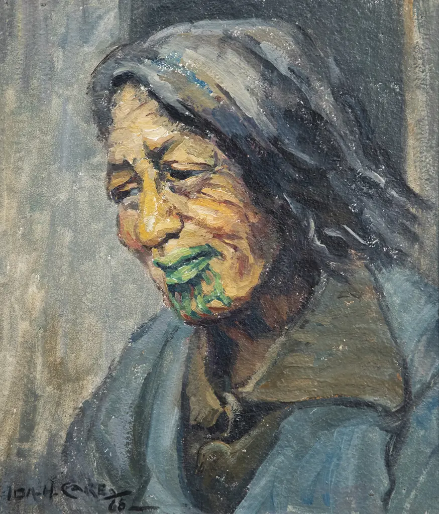 Ida Carey (1891-1982) - Portrait of Maori Woman Image 1++