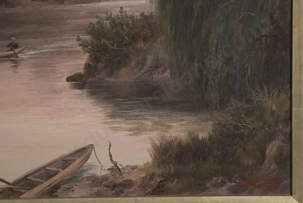 William George Baker (1864-1929) - Waikato River Image 1++