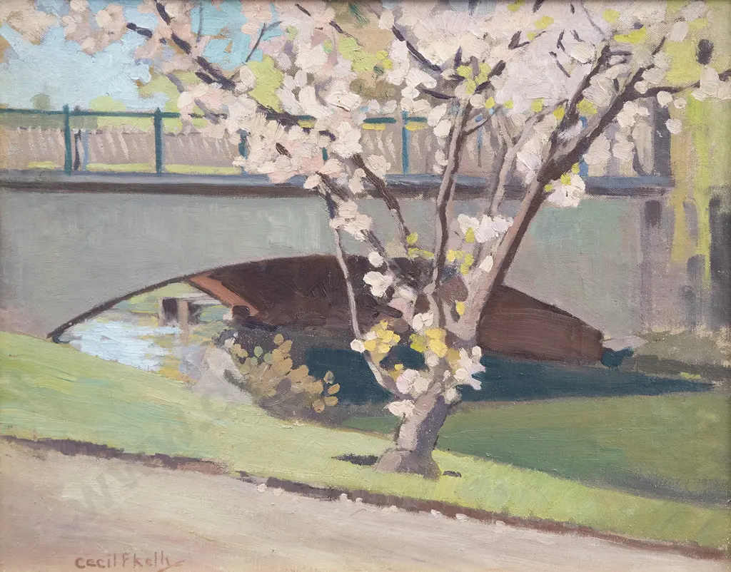 Cecil F Kelly (1879-1954) - Cherry Blossom Image 1++