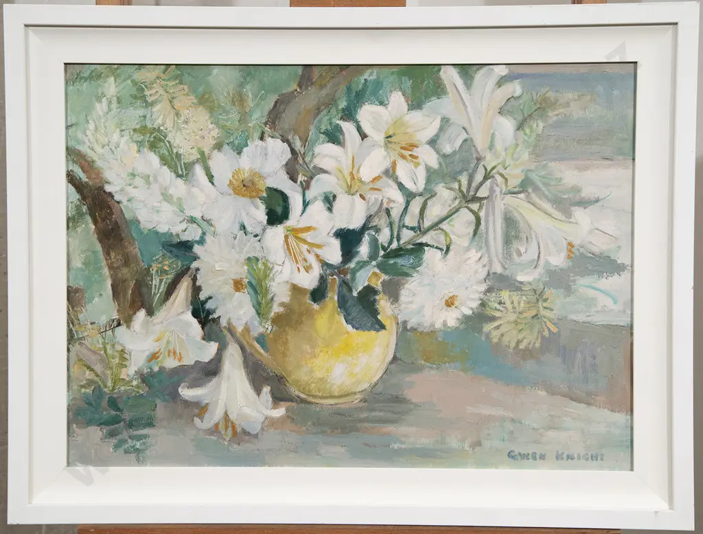 Gwen Knight (1888-1974) - Still Life with White Blooms Image 1++