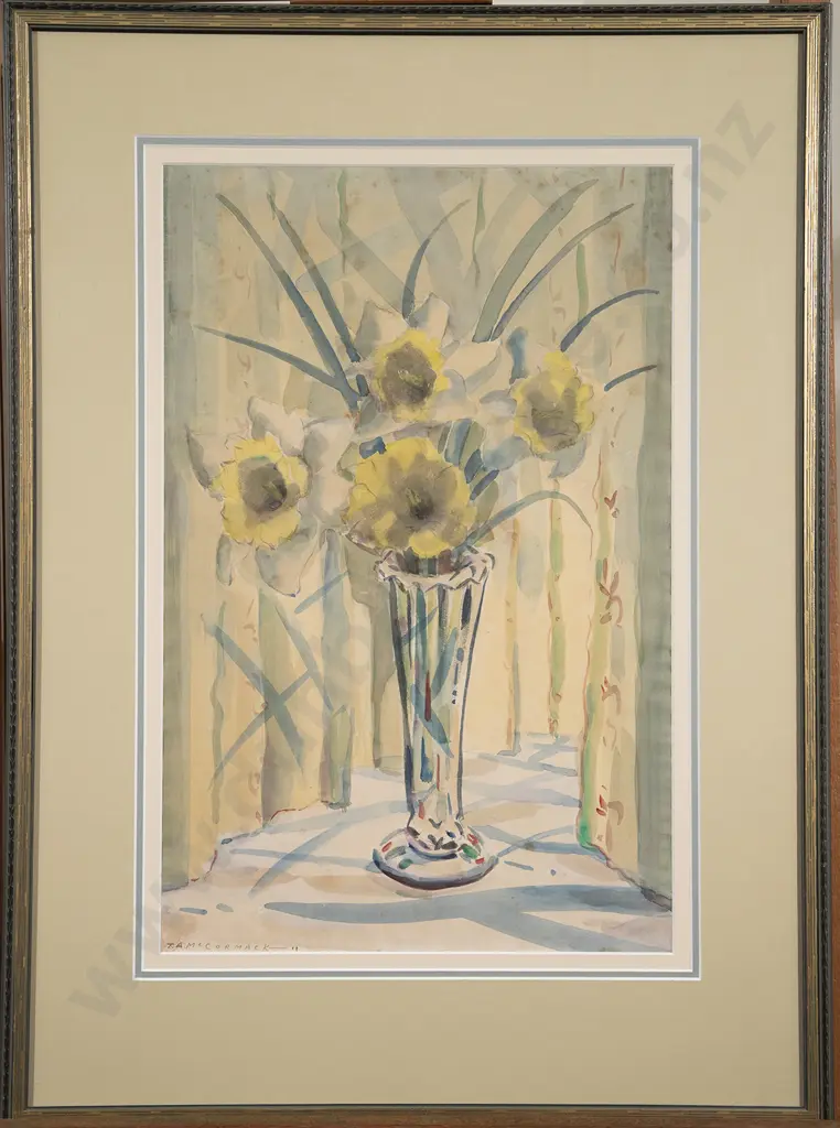 T A McCormack (1883-1973) - Still Life with Daffodils Image 1++