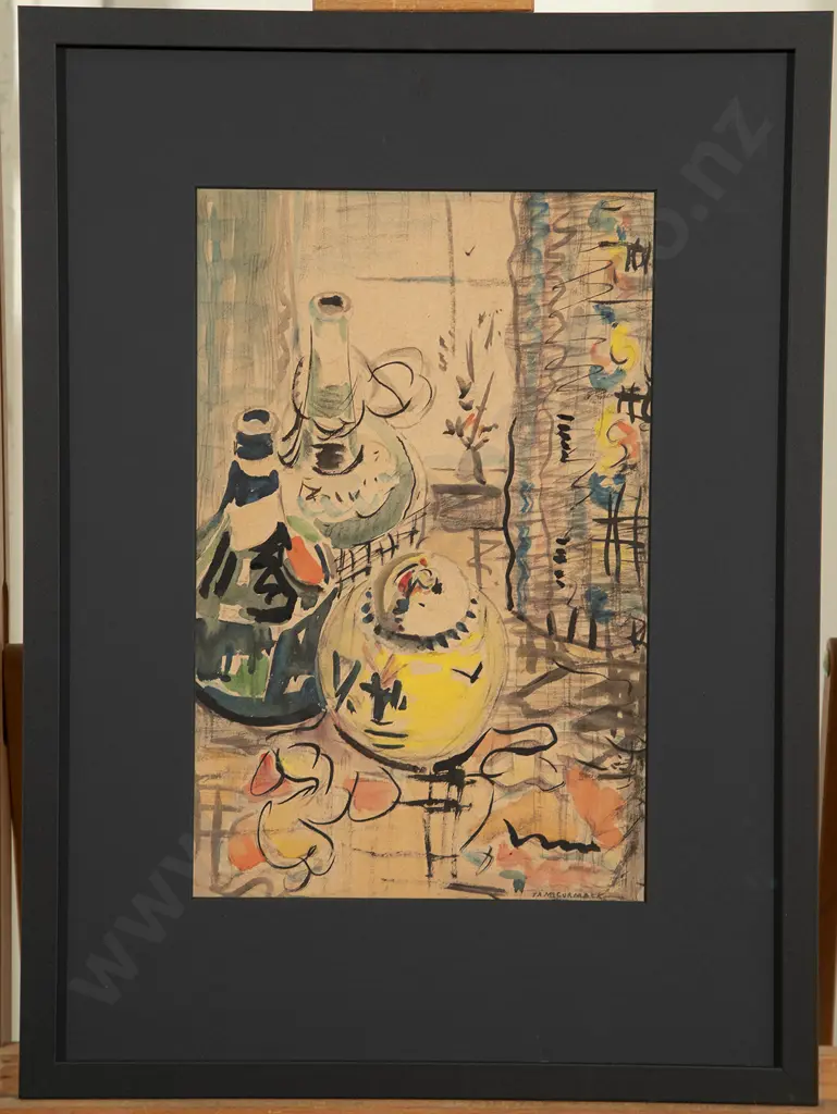 T A McCormack (1883-1973) - Still Life with Chinese Vases & Ginger Jar Image 1++