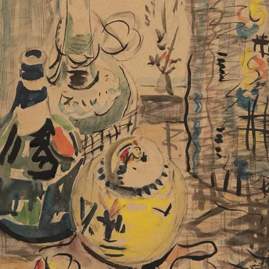 T A McCormack (1883-1973) - Still Life with Chinese Vases & Ginger Jar