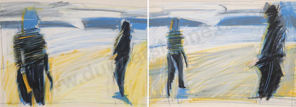 Euan Macleod (b 1956) - Pair Figural Studies Image 1++