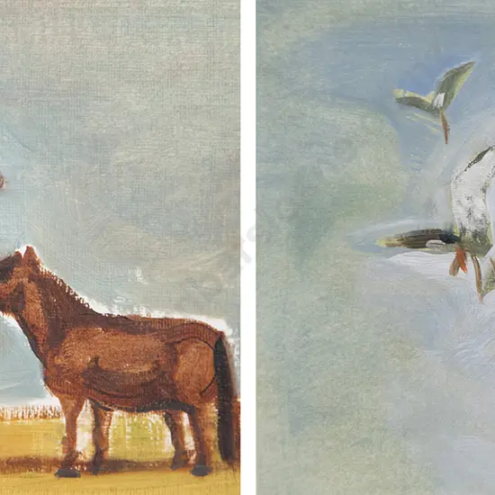 Joanna Braithwaite (b 1962) - Seagulls & Horses (2)