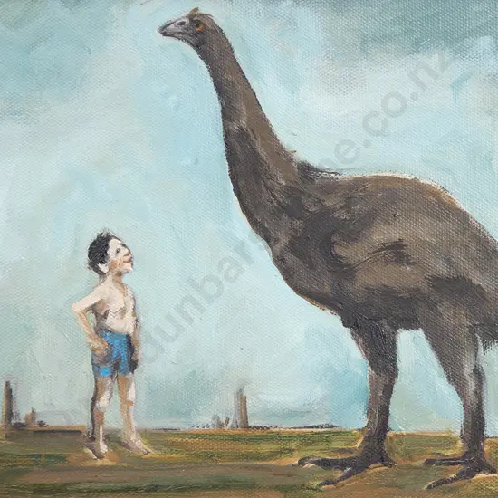Joanna Braithwaite (b 1962) - Untitled (Boy with Moa)