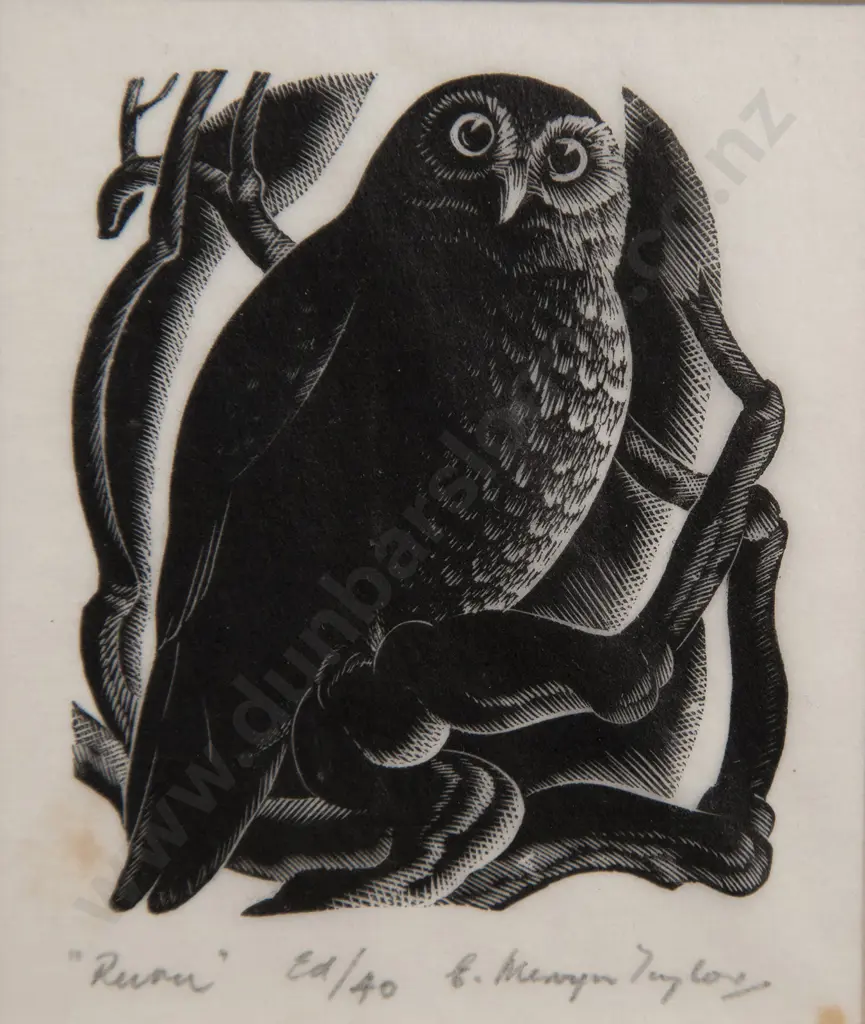 E Mervyn Taylor (1906-64) - Ruru Image 1++