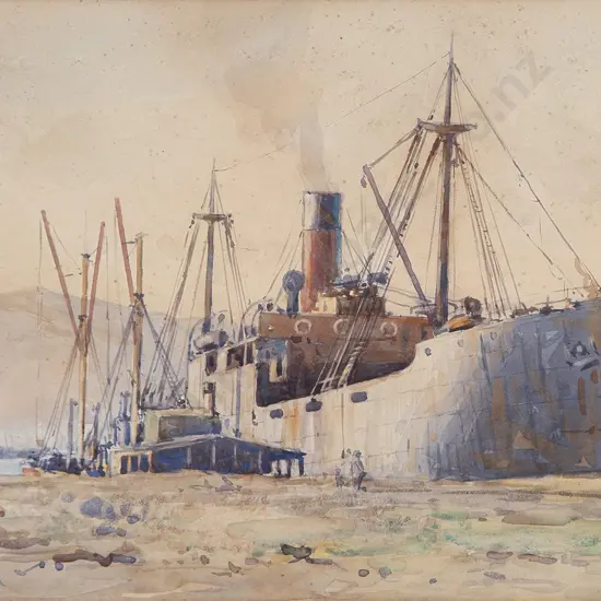 Nugent Welch (1881-1970) - Steam Ship at Port
