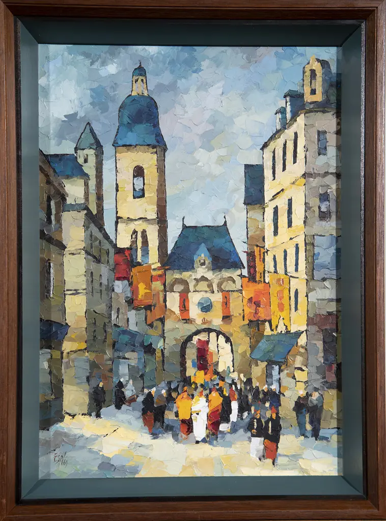 Tom Esplin (1915-2005) - Religious Procession France Image 1++