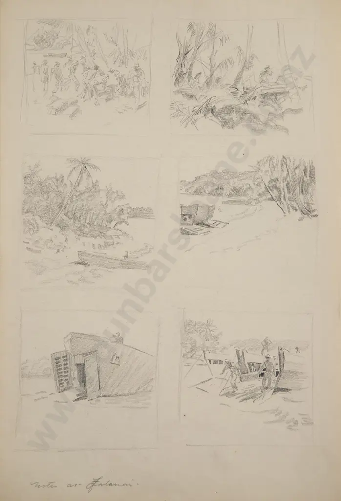 Russell Clark (1905-66) - Notes at Falamai (Mono Island) Image 1++