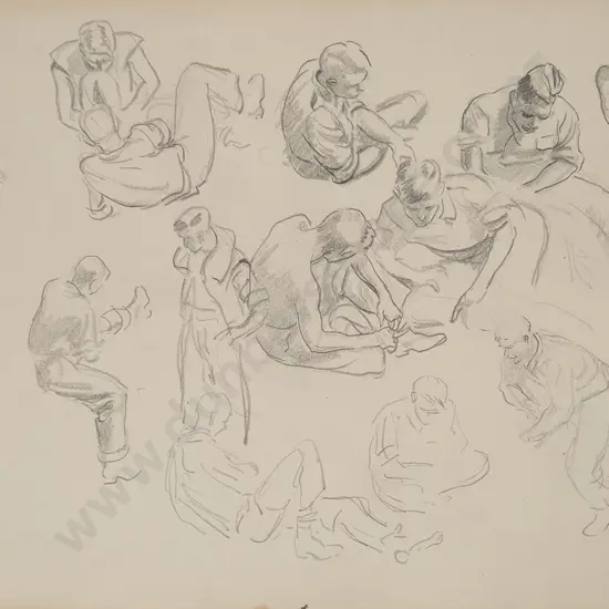 Russell Clark (1905-66) - Figure Sketches