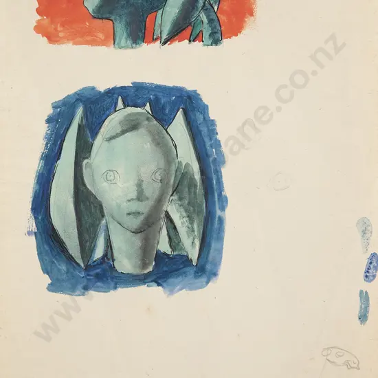 Russell Clark (1905-66) - Sketches for 'Small Girl with Hair Ribbons'