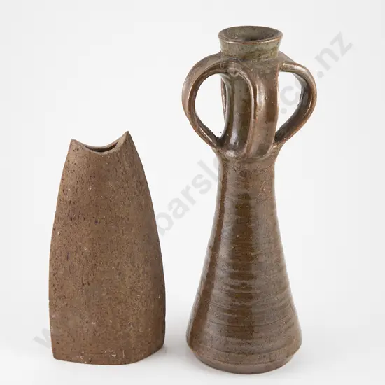 Jim Greig Faceted Vase & Candlestick (2)
