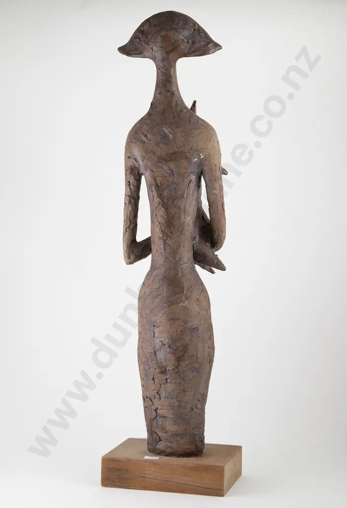 Muriel Moody Ceramic Sculpture of Woman with Cat Image 1++
