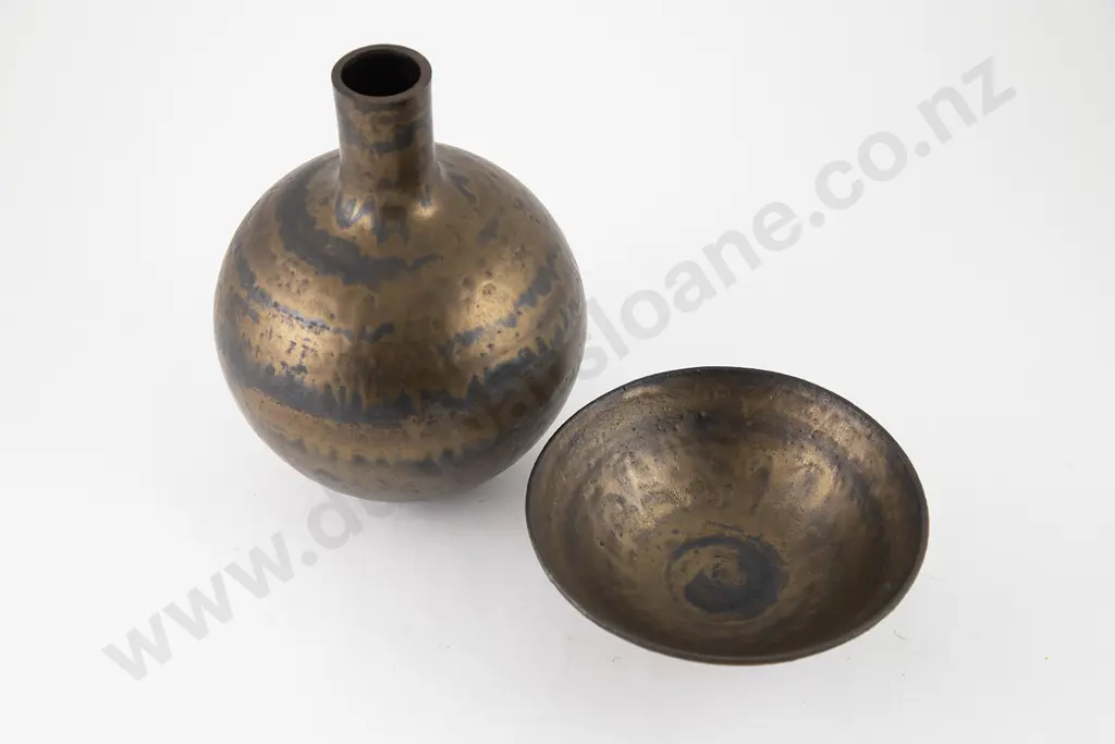 John Parker Bronze Specimen Vase with matching bowl Image 1++