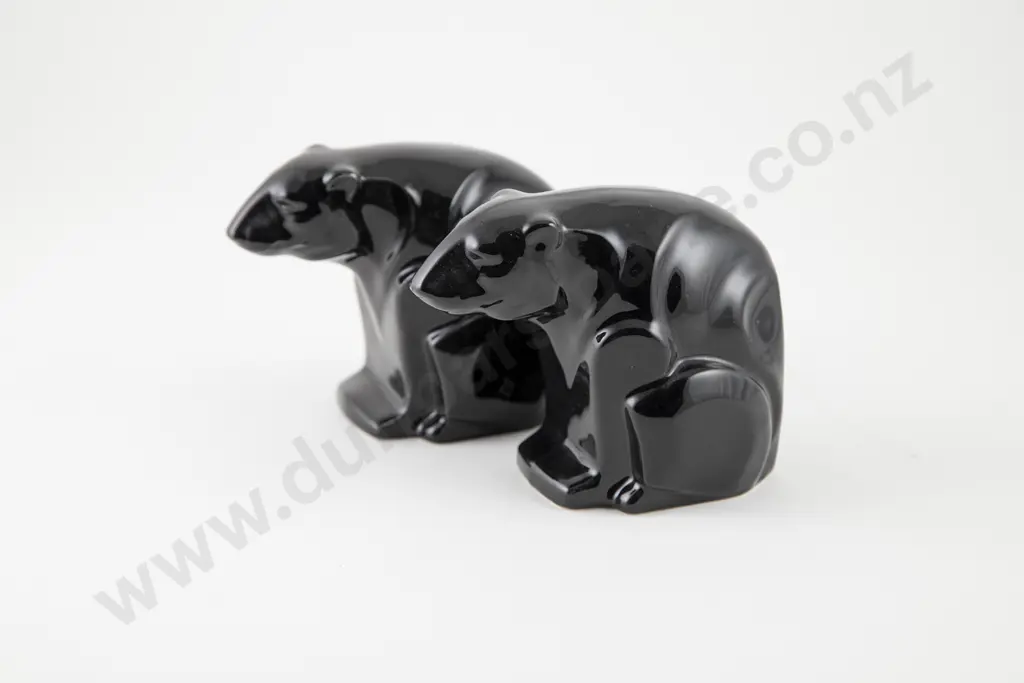 Crown Lynn Pair Polar Bear Bookends Image 1++