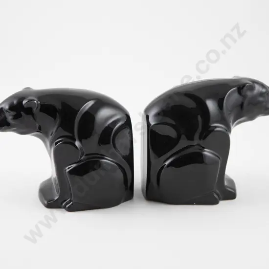 Crown Lynn Pair Polar Bear Bookends