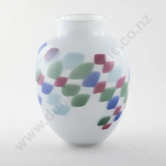 Garry Nash Handblown Ovoid Glass Vase
