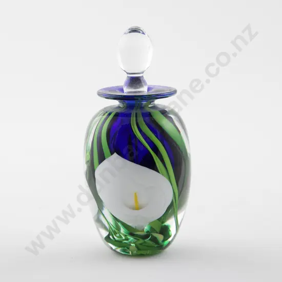 Peter Raos Art Glass Lily Perfume Bottle