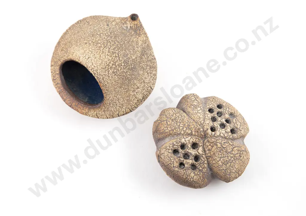 Len Castle Salt Cellar & Fossil Form (2) Image 1++