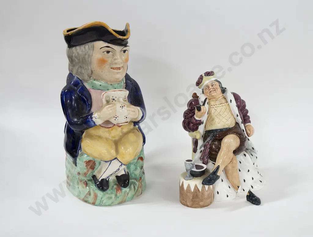 RD Figure "Old King Cole" Together With Staffordshire Classic Tavern Toby Jug (Both With Faults) Image 1++