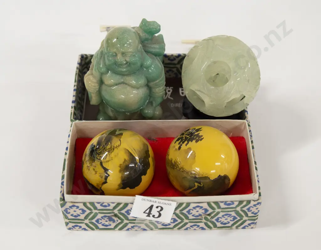 Small Quantity Of Asian Ornaments Including Soap Stone Image 1++