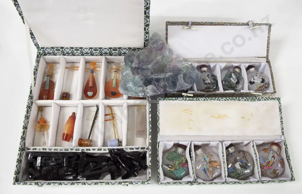 Three Boxes Of Modern Asian Ornaments Image 1++