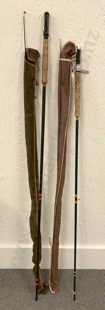 Small Box Of Fishing Accessories And Two Rods Image 1++