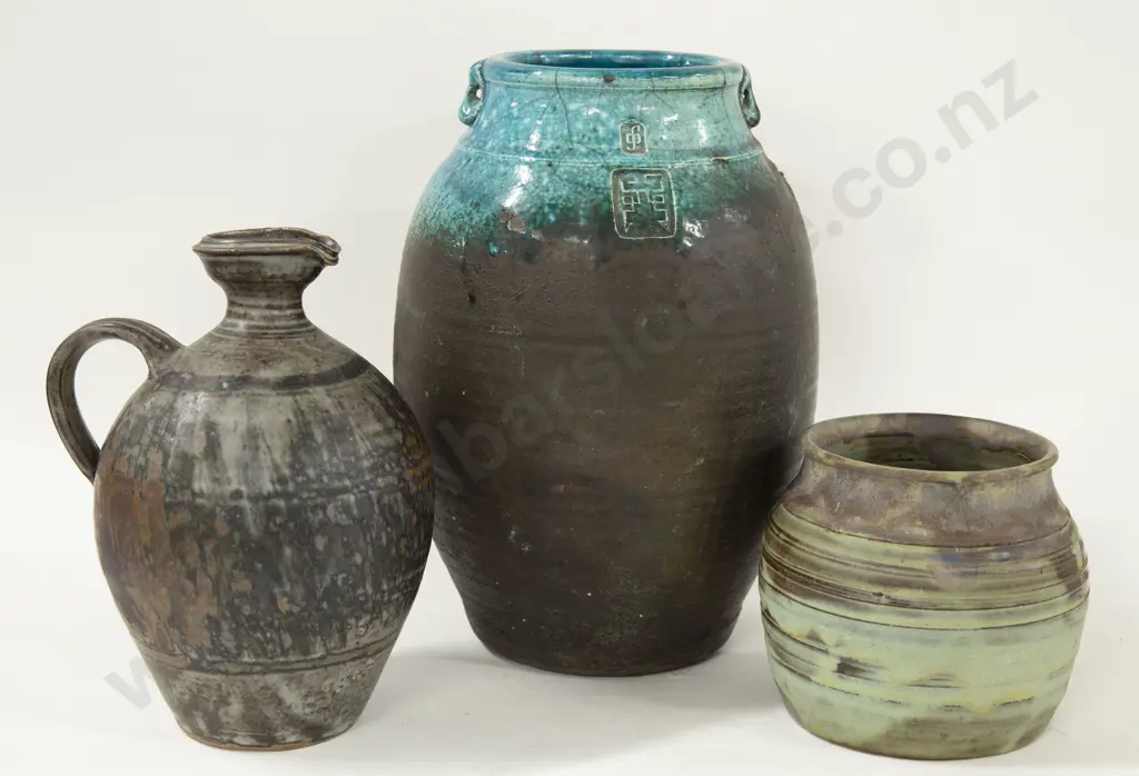 Two Pottery Vases And Jug Image 1++