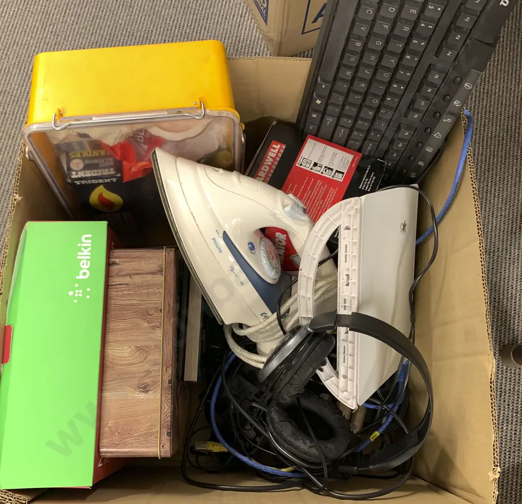 Three Boxes Of Electronics And CDs Image 1++