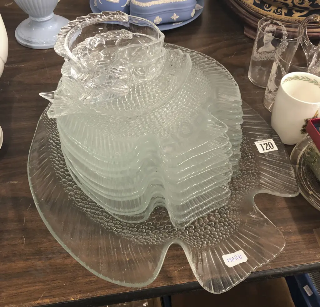Quantity Of Fish Form Glass Platters Image 1++