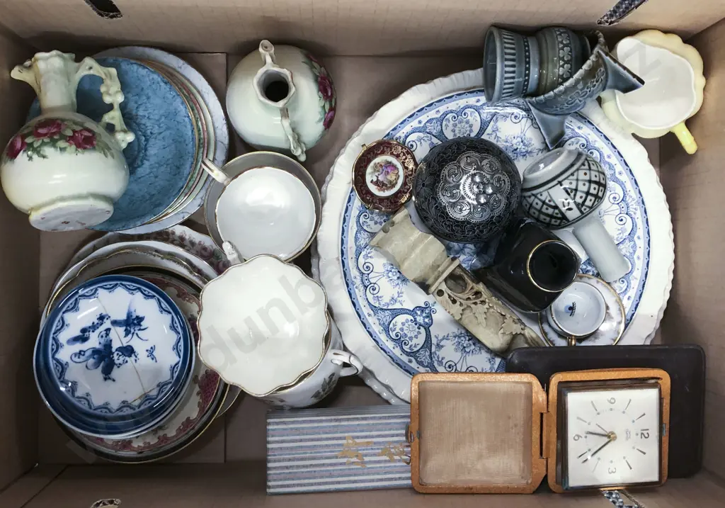 Box Of Assorted Fancy China And Ornaments Including Wade Image 1++