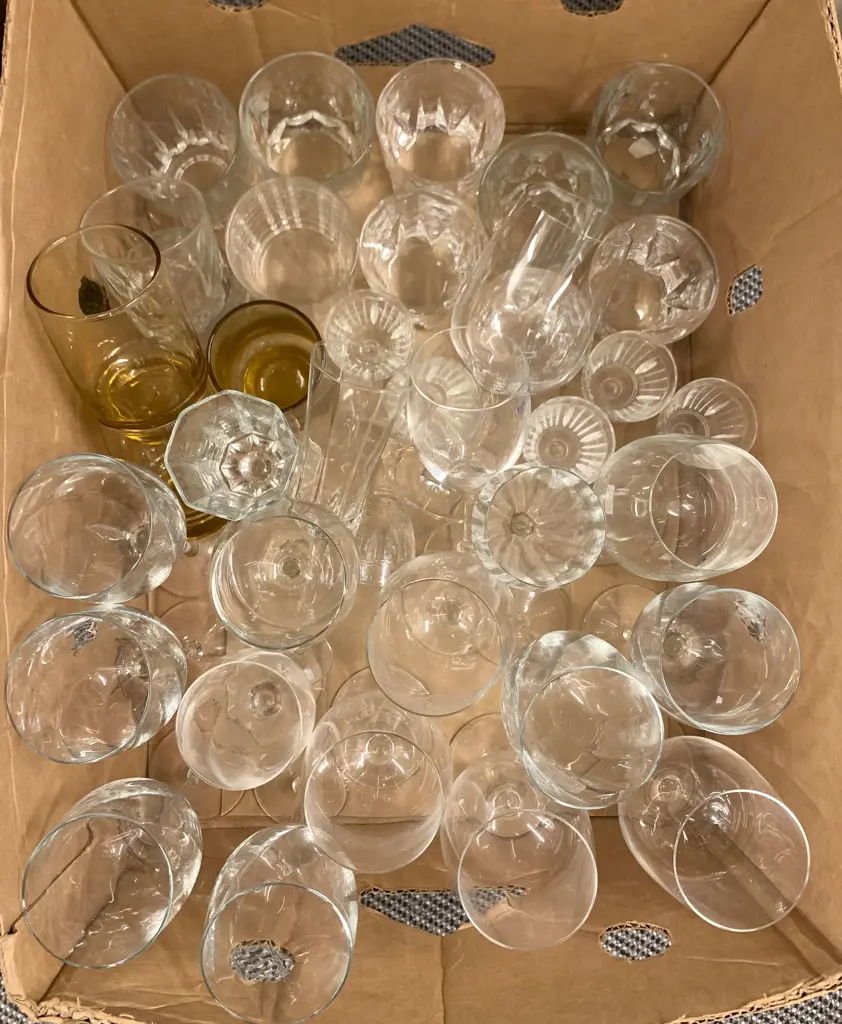 Two Boxes Of Assorted Glassware Image 1++