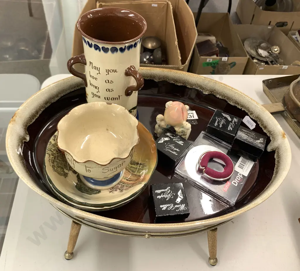 Quantity Of Assorted On Pottery Warming Dish Image 1++