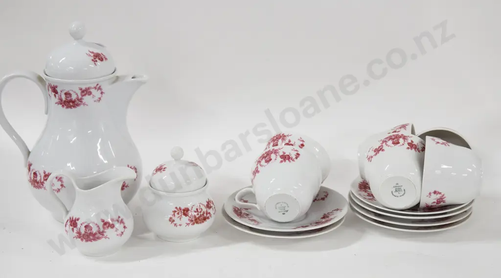 Floral Decorated German Coffee Set Image 1++