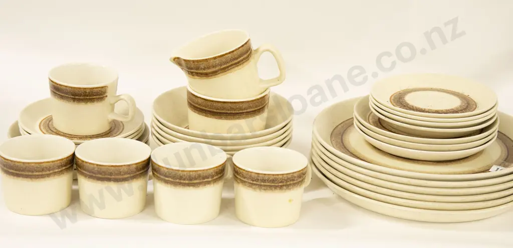 Crown Lynn Earthstone Part Dinner Set Image 1++