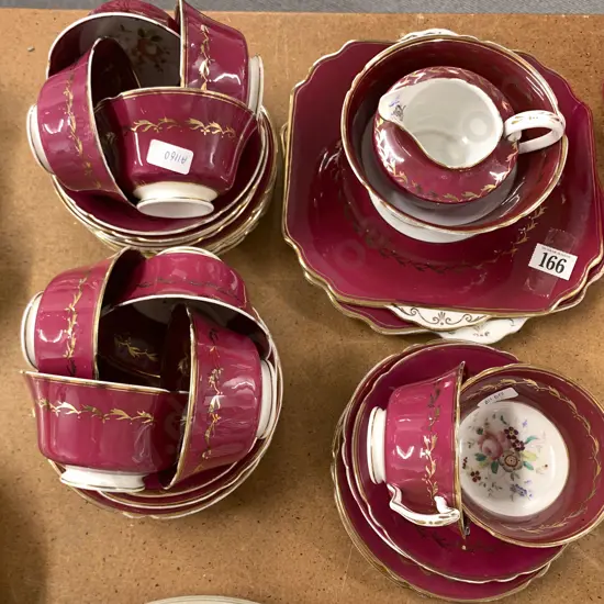 Floral Decorated Fancy China Tea Service