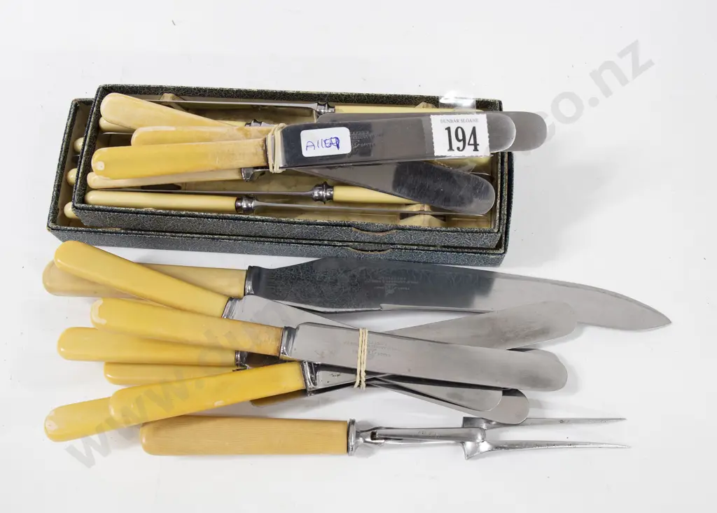Quantity Of Assorted Bone-Handled Knives Image 1++