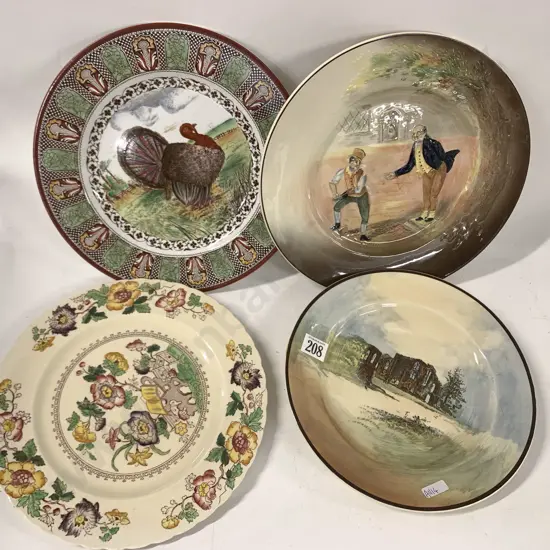 Four Decorative Plates Including RD And Wedgwood