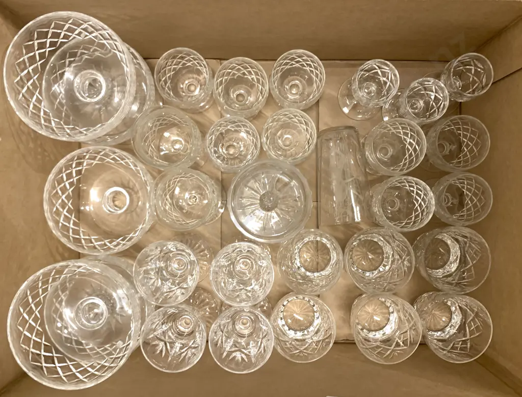 Small Quantity Of Assorted Crystal Drinking Glasses Image 1++