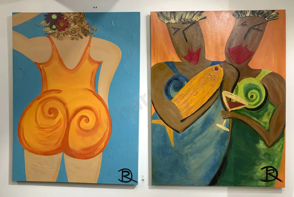 Two Large Portrait Studies And Smaller Abstract Work Image 1++