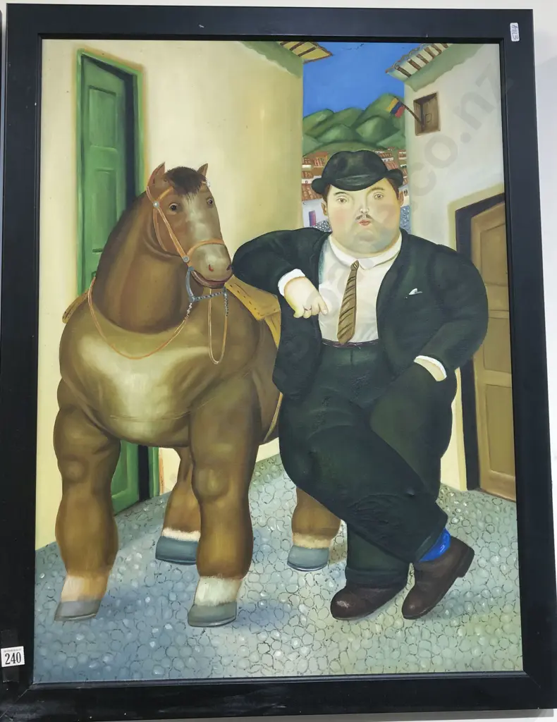 Modern Oil "Man And Horse" Image 1++