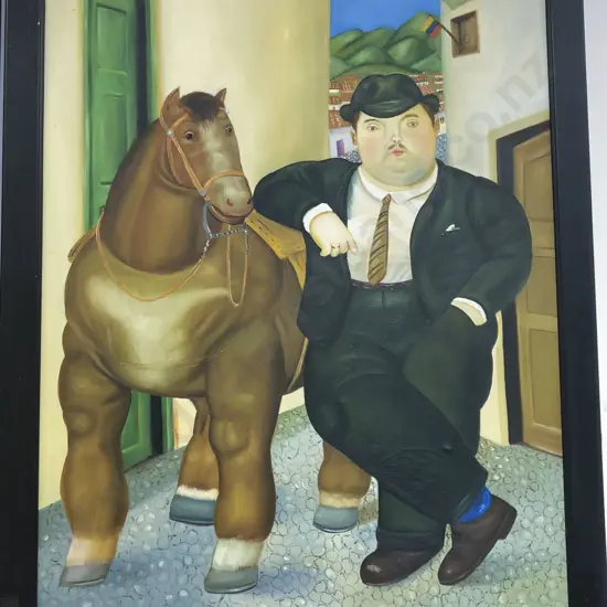 Modern Oil "Man And Horse"