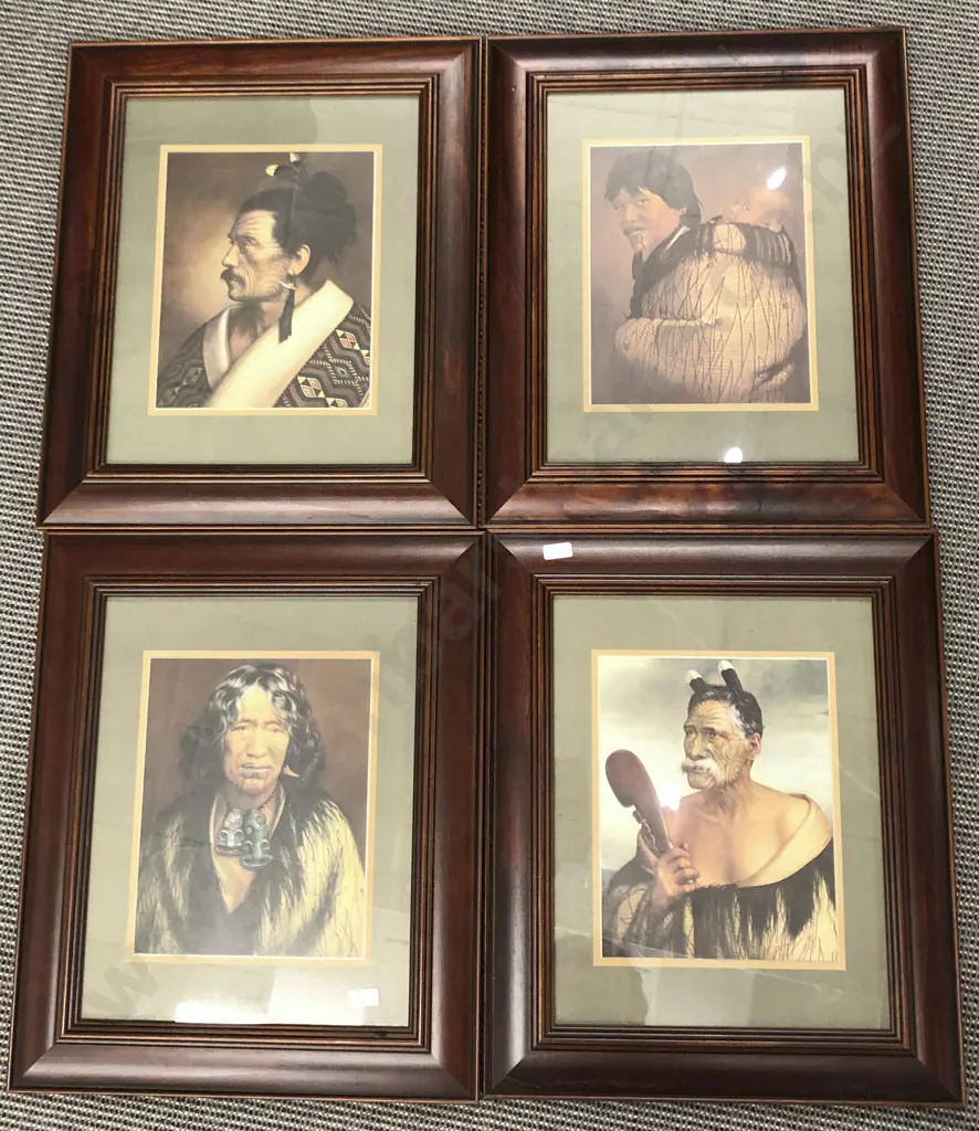 Set Of Four Modern Maori Portrait Prints Image 1++