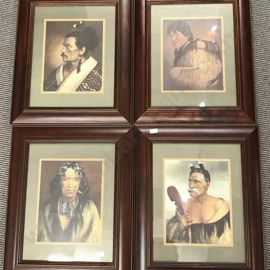 Set Of Four Modern Maori Portrait Prints
