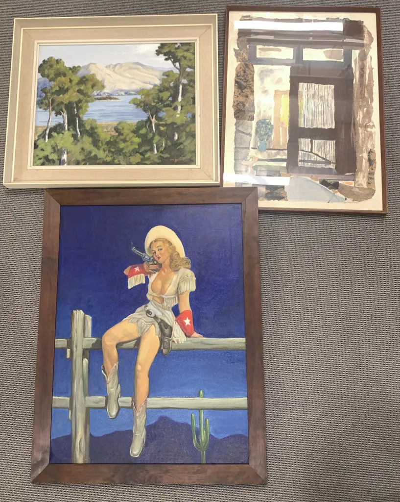 Oil Landscape By F. K. Kingdon And Two Other Artworks Image 1++