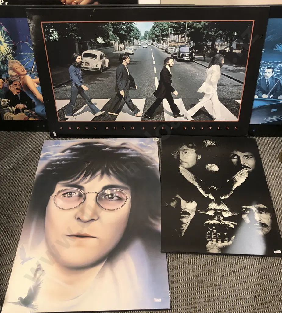 Three Beatles Poster Panels And Two Other Image 1++