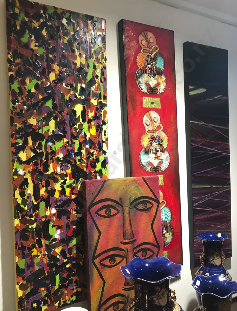 Four Modern Oil Paintings Image 1++