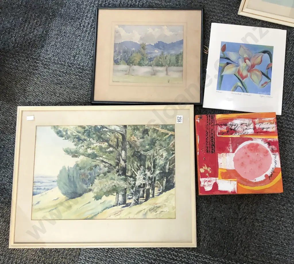 Two W/C with Two NZ Prints and Two Others Image 1++